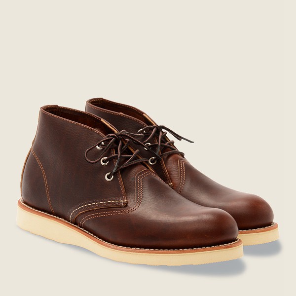 Red Wing Heritage Ayakkabı Erkek - Work - Chukka Oil-Slick Deri - Kahverengi - 07PGXOCZB